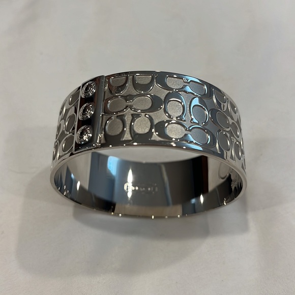 Set of silver Coach signature bangle bracelets - Picture 5 of 8
